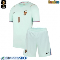 Maglie da calcio Francia Aurelien Tchouameni #8 Seconda Maglia Bambino Mondiali 2026  Manica Corta (+ Pantaloni corti)
